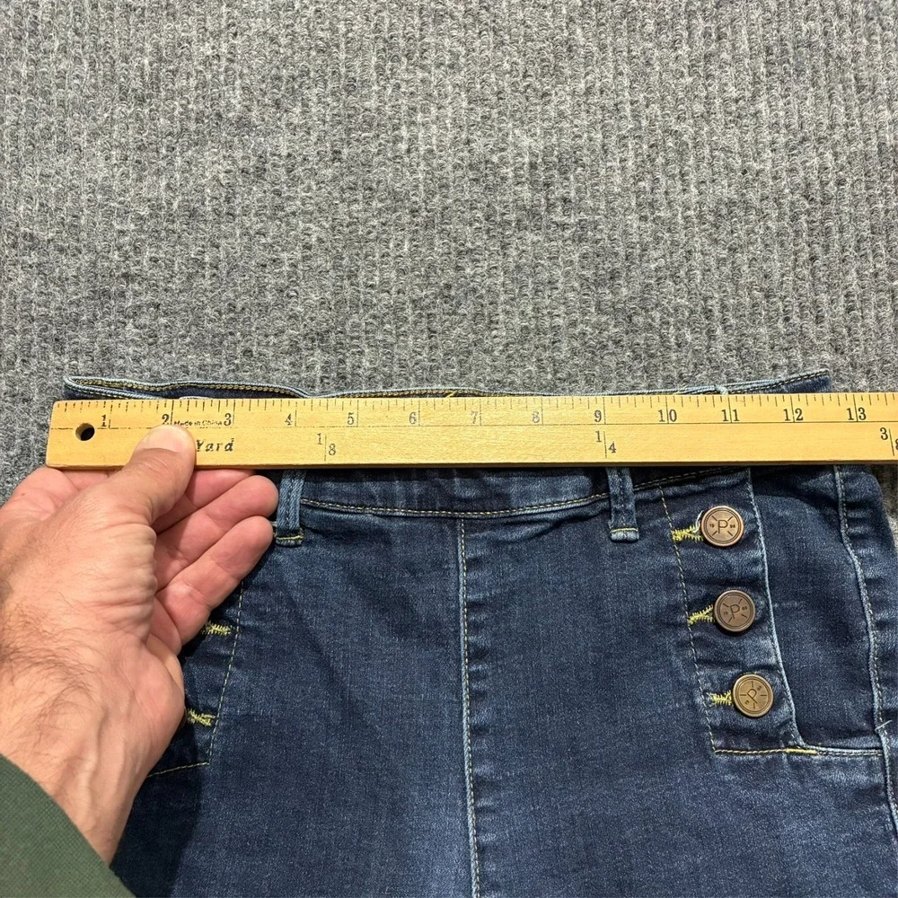 Papaya Womens Skinny Jeans Size 5 Sailor Button Fly Dark Wash Mid‎ Rise